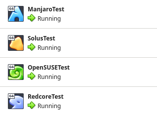 Rolling Release Virtual Machines Screenshot