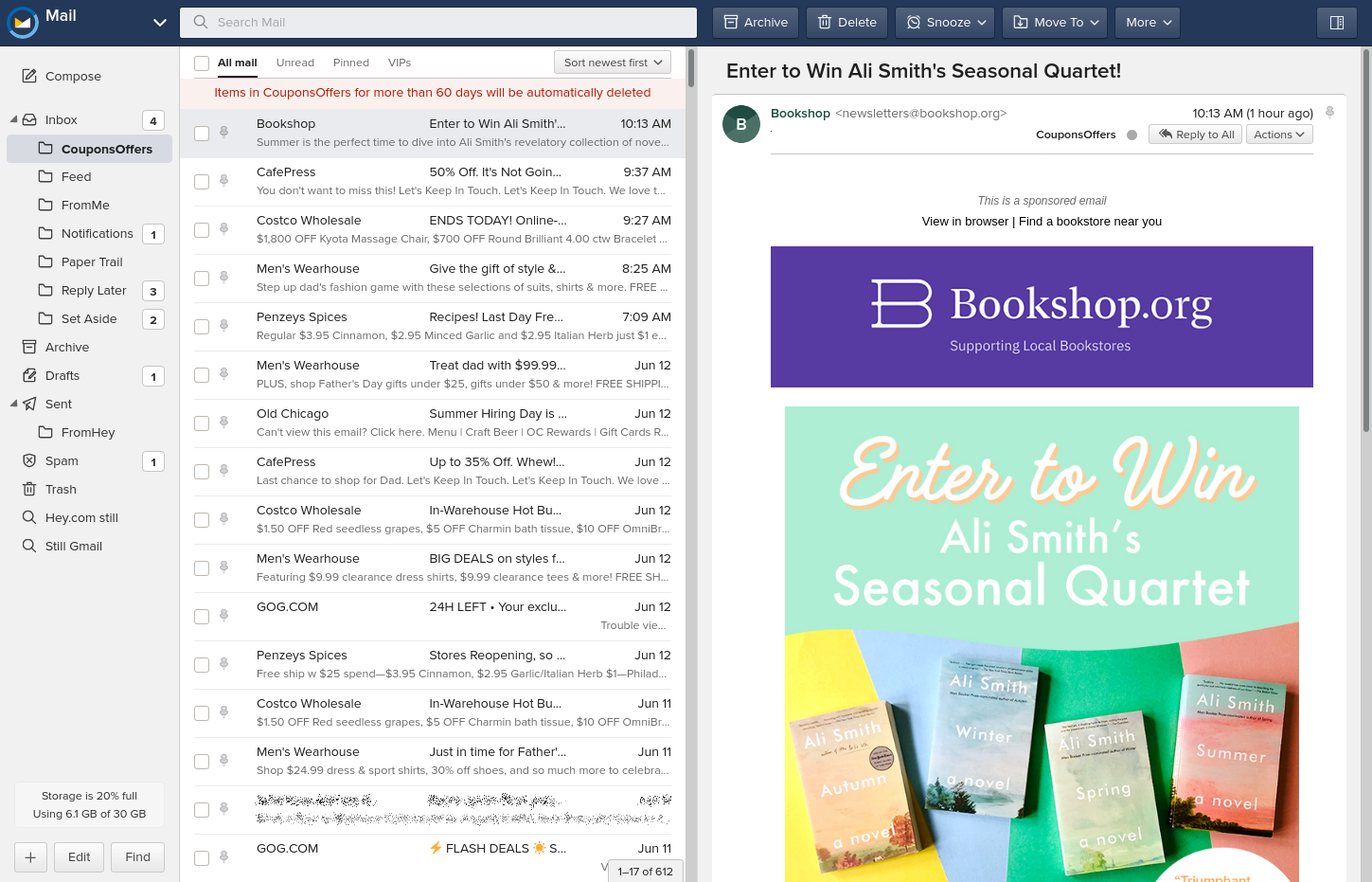 Fastmail Layout