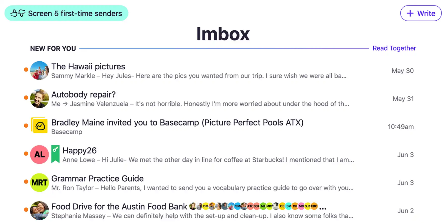 Hey.com Imbox