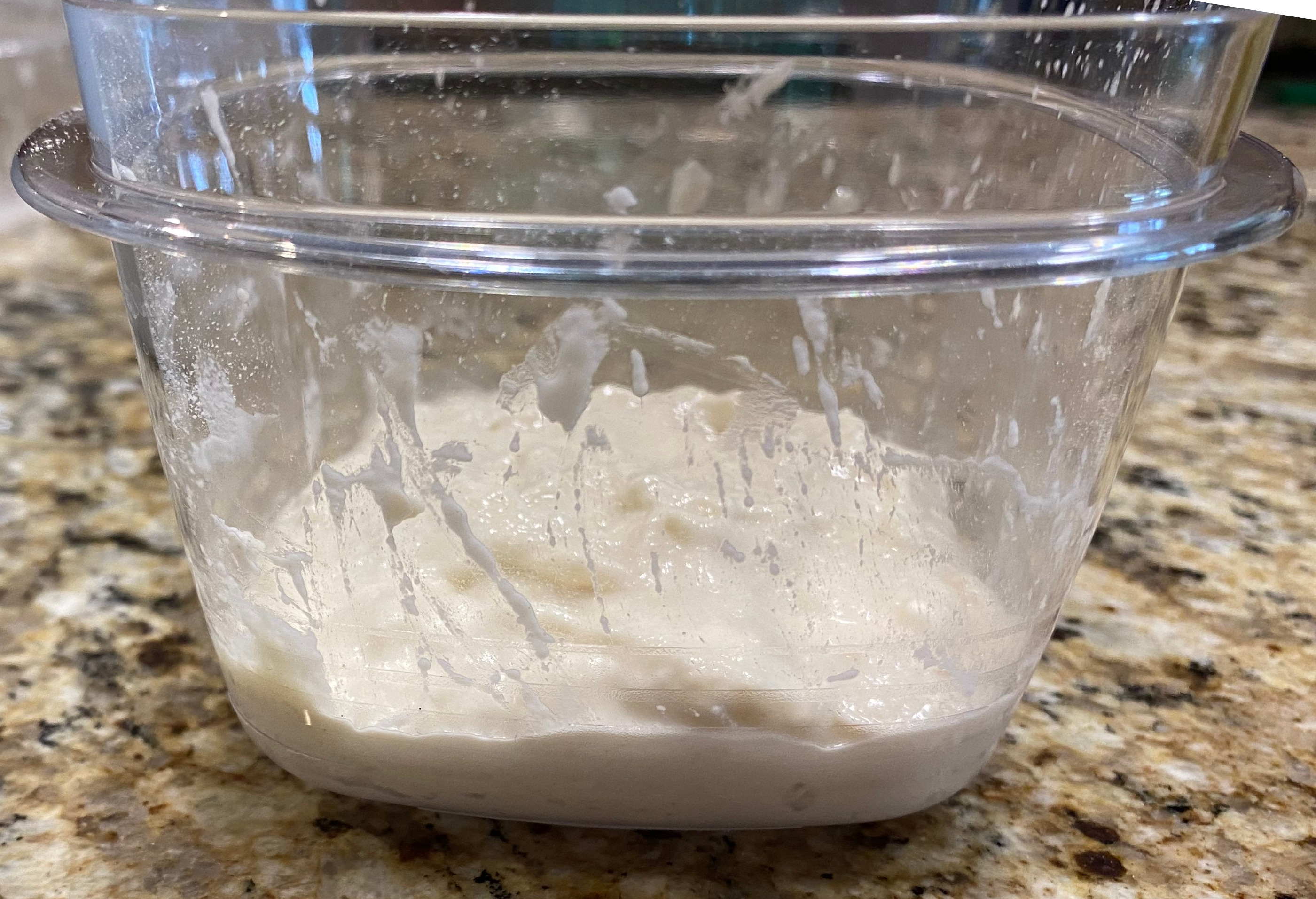 Starter right after first feeding from the side