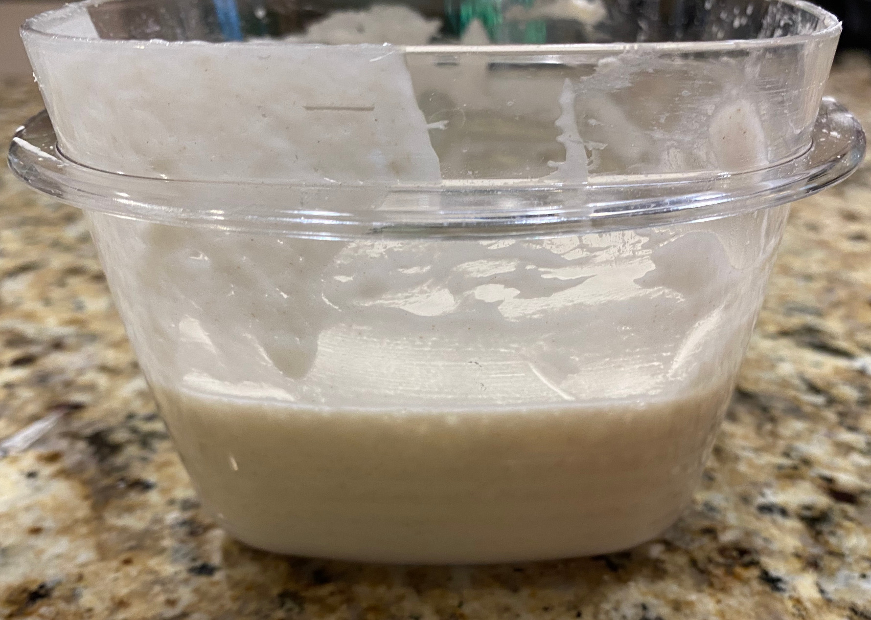 Starter right after third feeding from the side