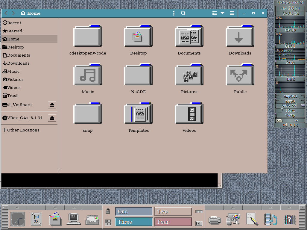 Screenshot of NsCDE File Manager (GNOME Nautilus)